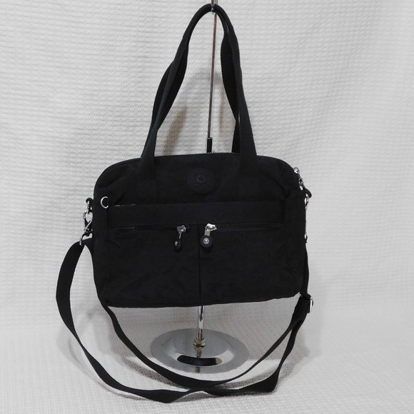 Kipling Handbags - Kipling "KLARA" Convertible Handbag Satchel Crossbody Black Nylon EUC